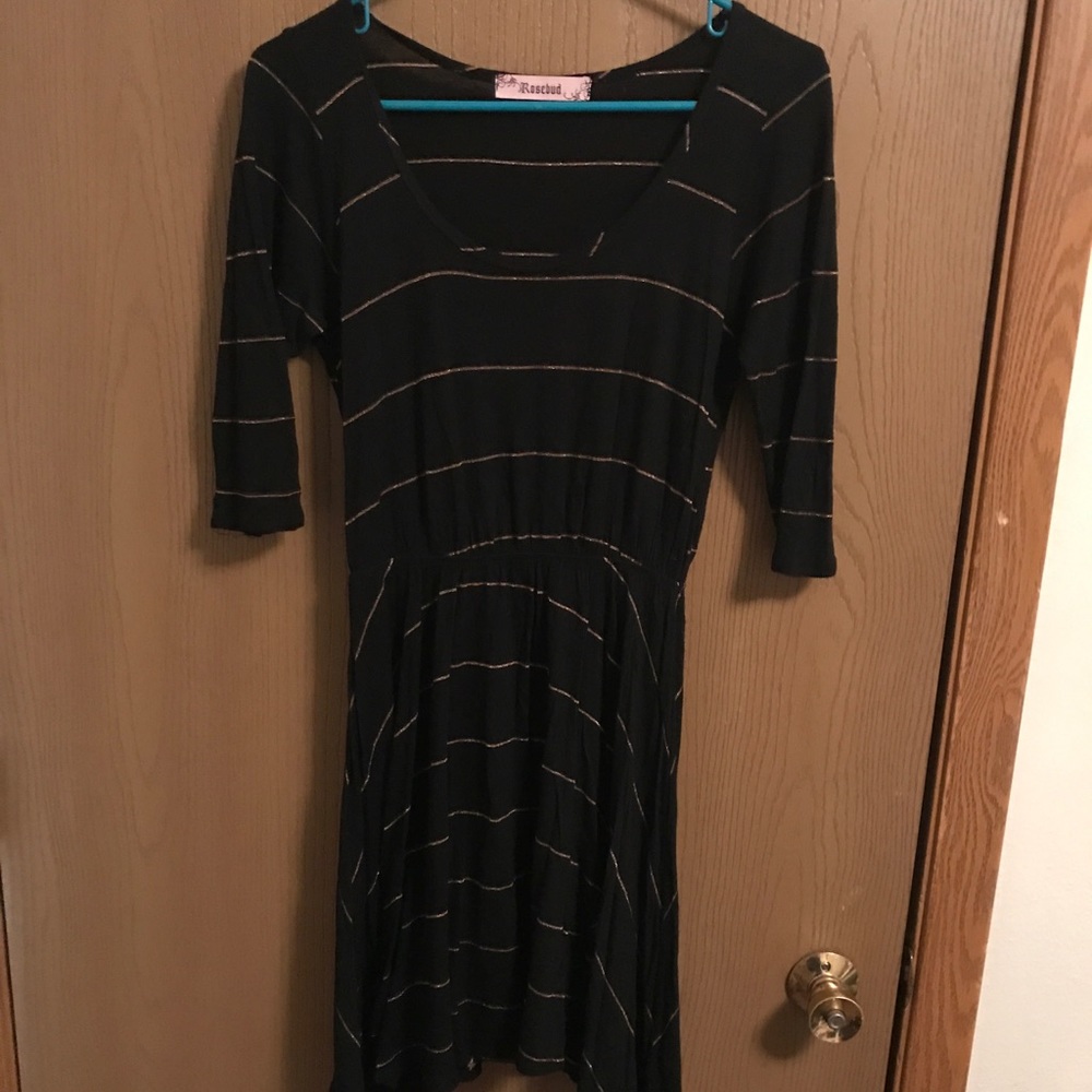 Rosebud Black tunic dress